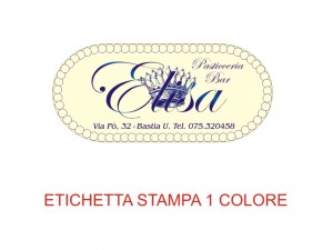 Etichette adesive per pasticcerie, bar, panetterie e gelaterie (mm 45x20)  (cod.40/I )